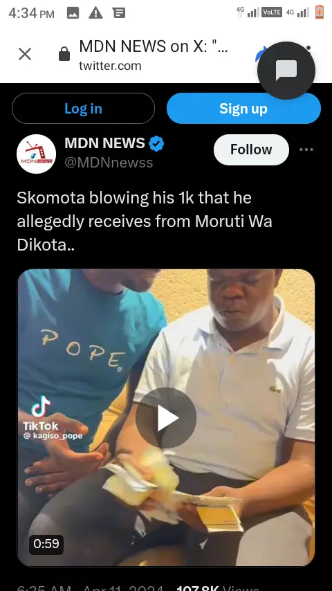 What’s that|Video of Skomota chowing his money